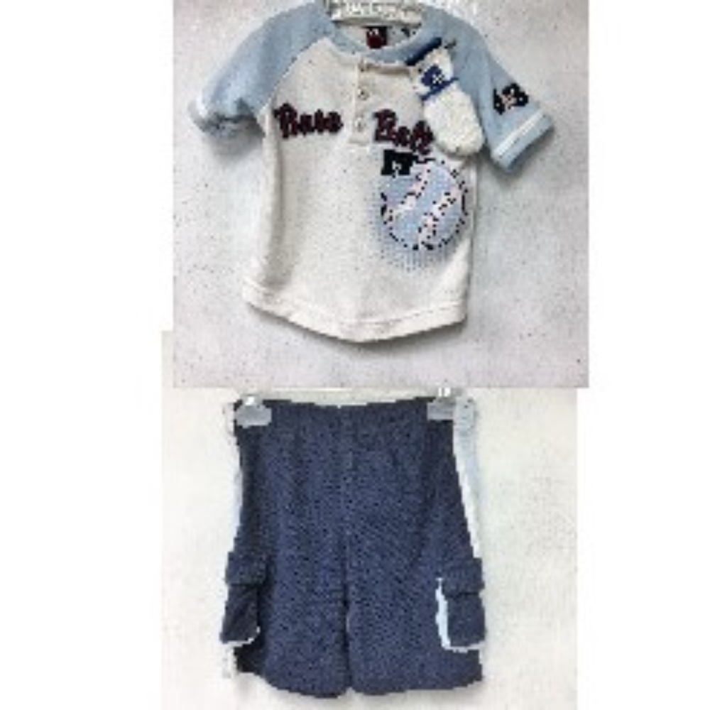 Baseball Top & Shorts Set with Matching Socks!